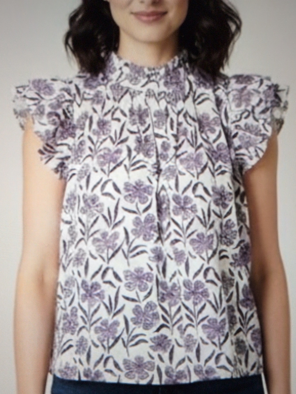 Victoria Dunn NWT Jasmine Blouse In Iris